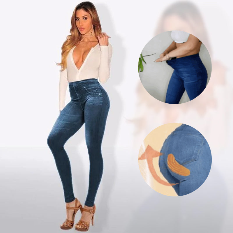 Stretch Jeans mit hoher Taille