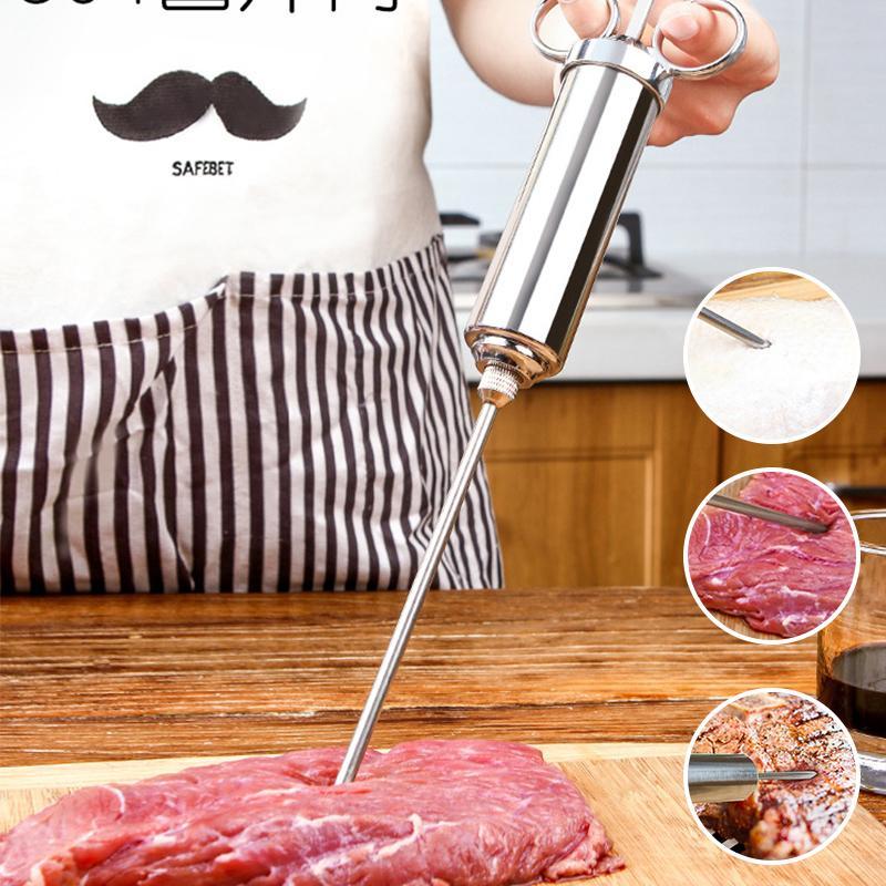 304 Gewürzspritze aus Edelstahl zu marinieren Fleisch in der Küche