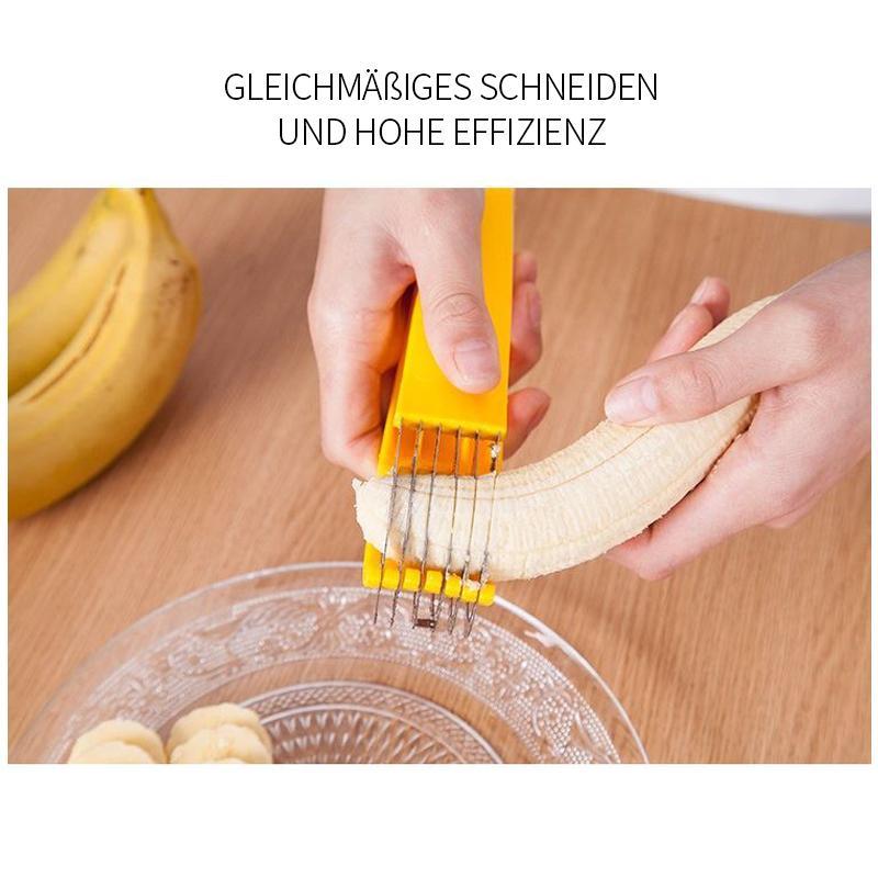 Edelstahl Bananenschneider Gurkenschneider Obst Gemüse Messer Salat Neuheit Küchenzubehör Gadget