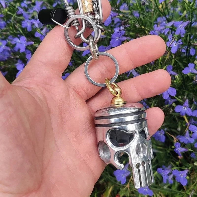 Schädel-Schlüsselanhänger Aus Metall