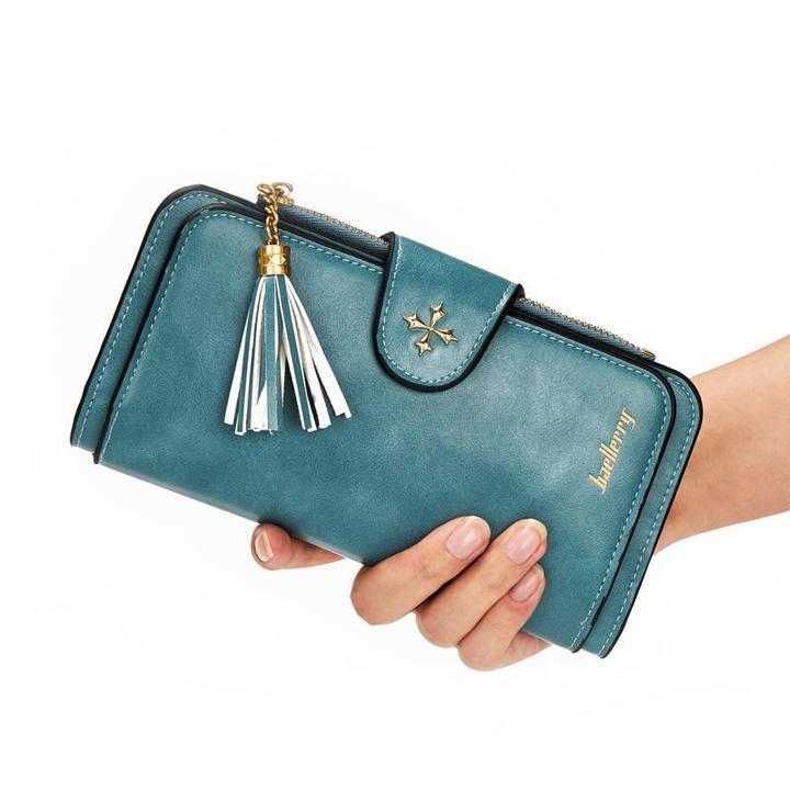Quaste Design Schnalle große Kapazität lange Brieftasche